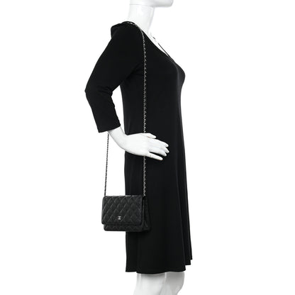 Chanel Caviar Quilted Wallet on Chain WOC Black 2 of 14