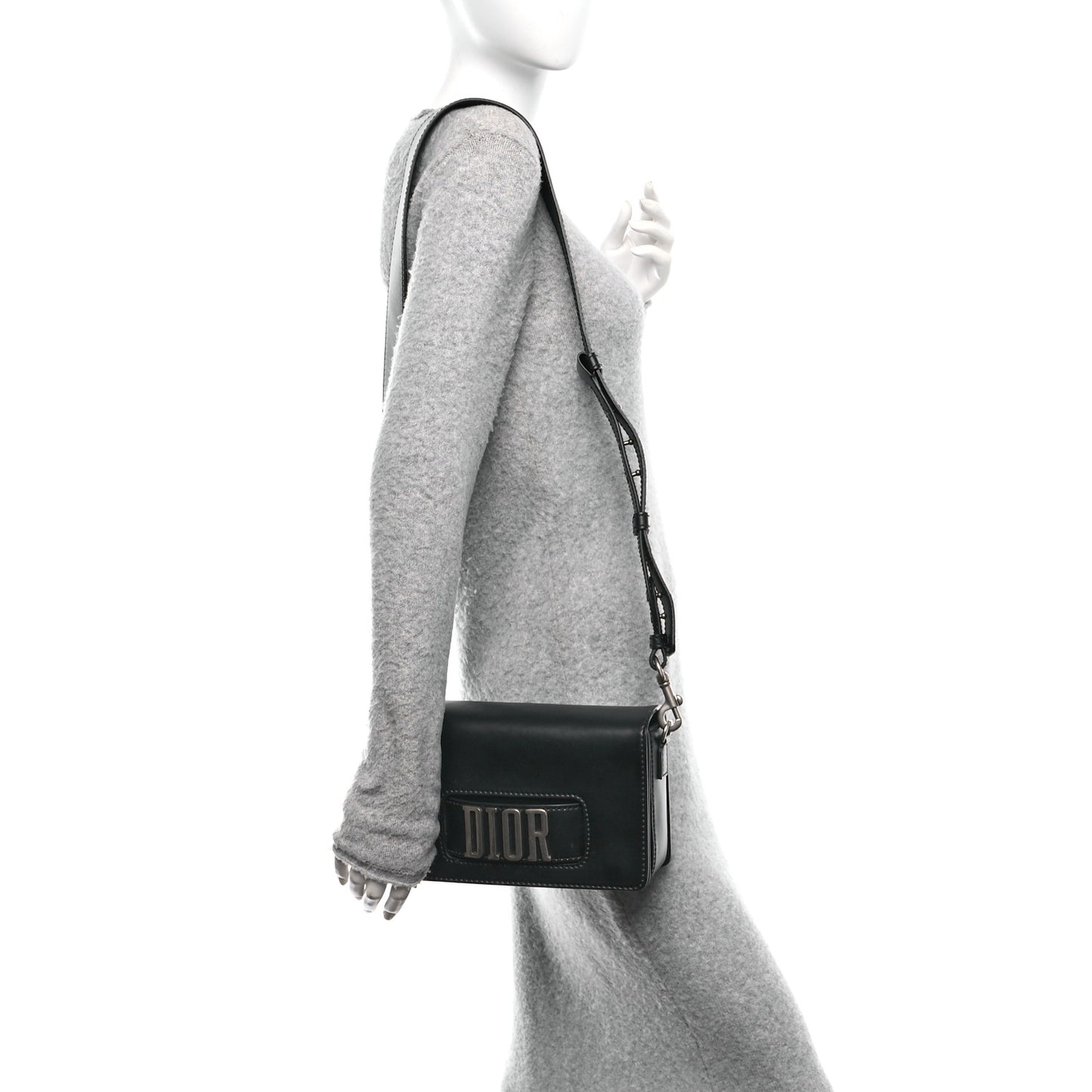 Smooth Calfskin Dio(r)evolution Flap Bag Black