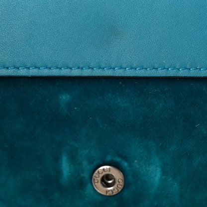 Gucci Velvet Super Mini Dionysus Shoulder Bag Pavone Cyan 9 of 9