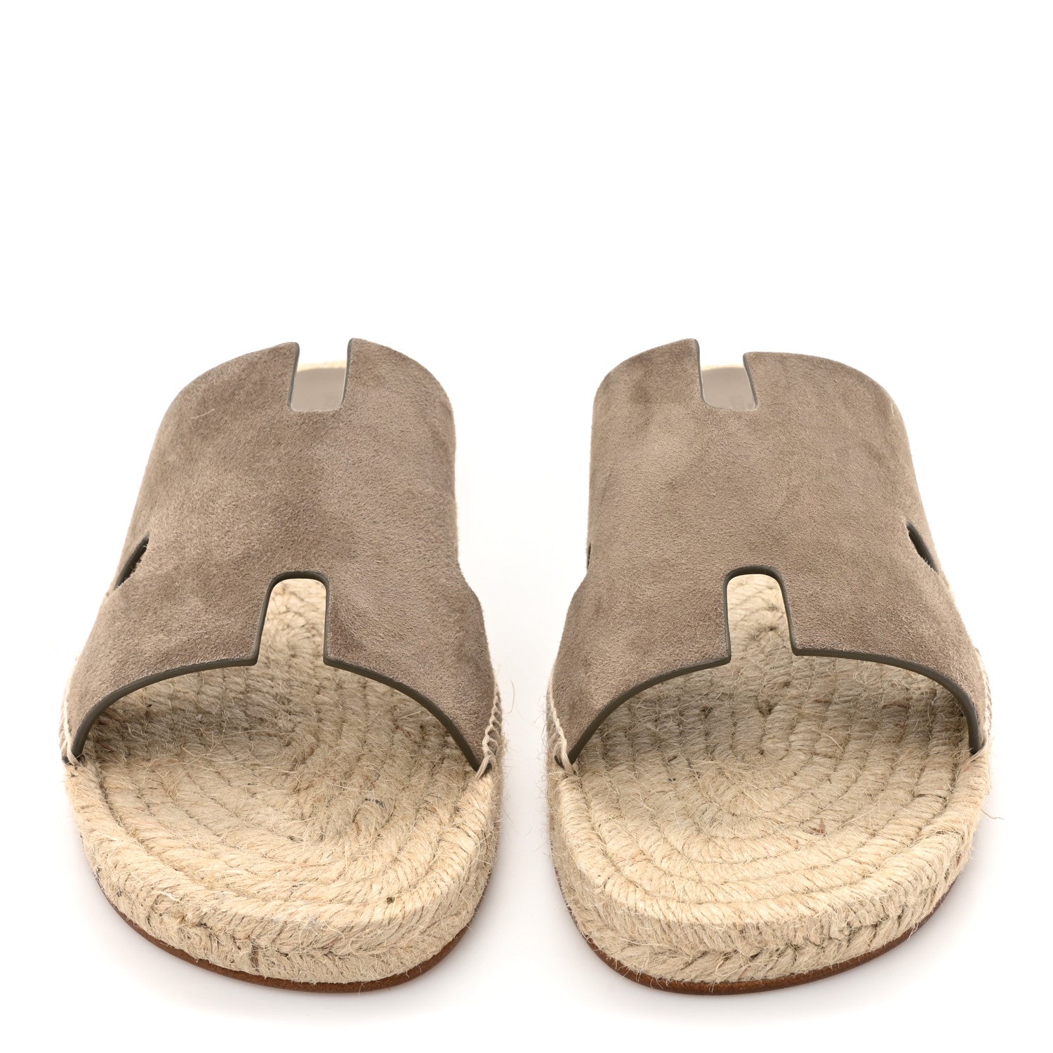 Hermes Suede Goatskin Mens Antigua Espadrille Sandals 43 Beige Sable 3 of 10