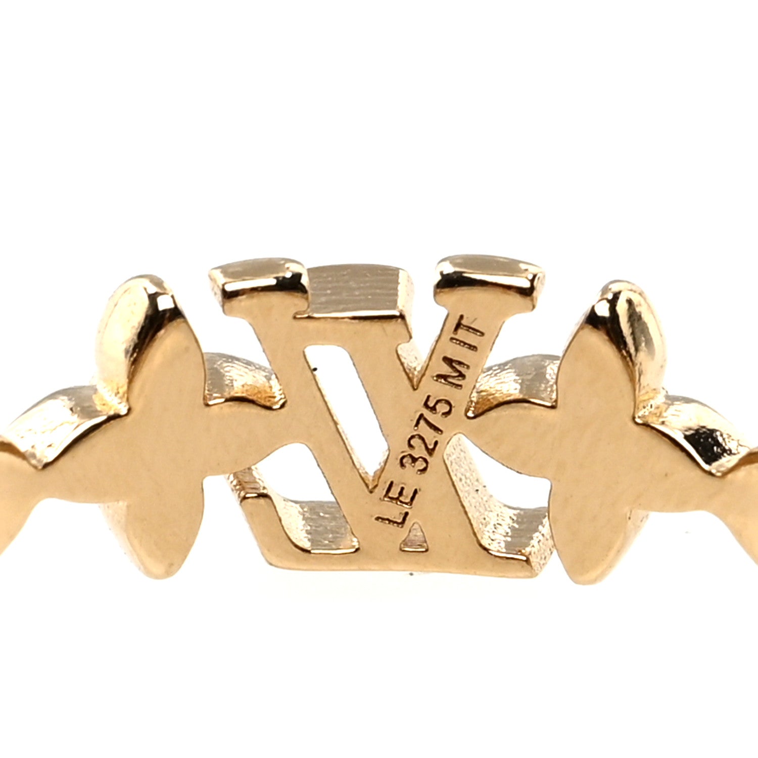 Louis Vuitton Metal LV Iconic XS Ring M 53 6.25 Gold 4 of 4