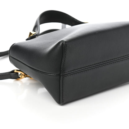 Fendi Vitello Dolce Chain Tail Gold Edition Mini By The Way Boston Bag Black Vintage Gold 8 of 9