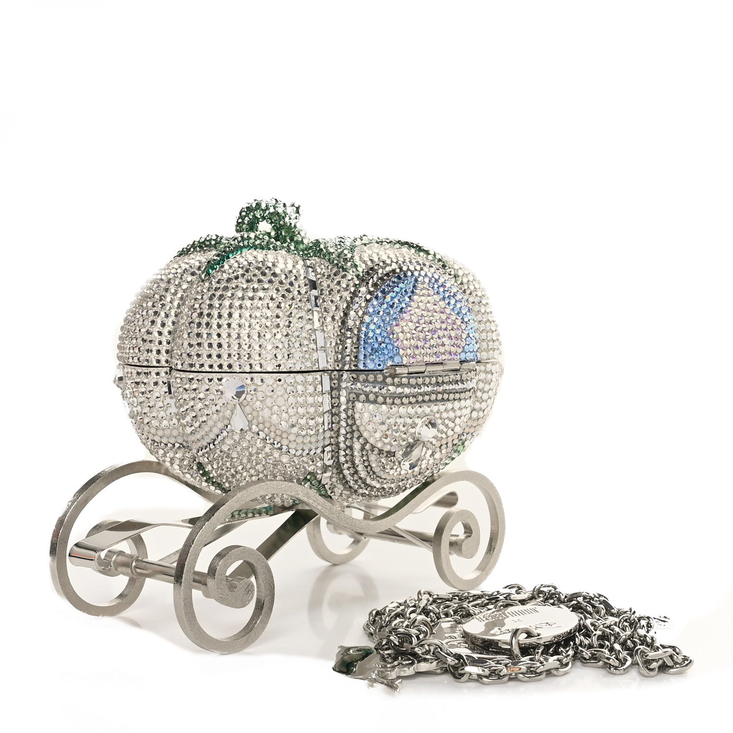 x DISNEY Crystal Cinderella Pumpkin Carriage Clutch Silver Multicolor
