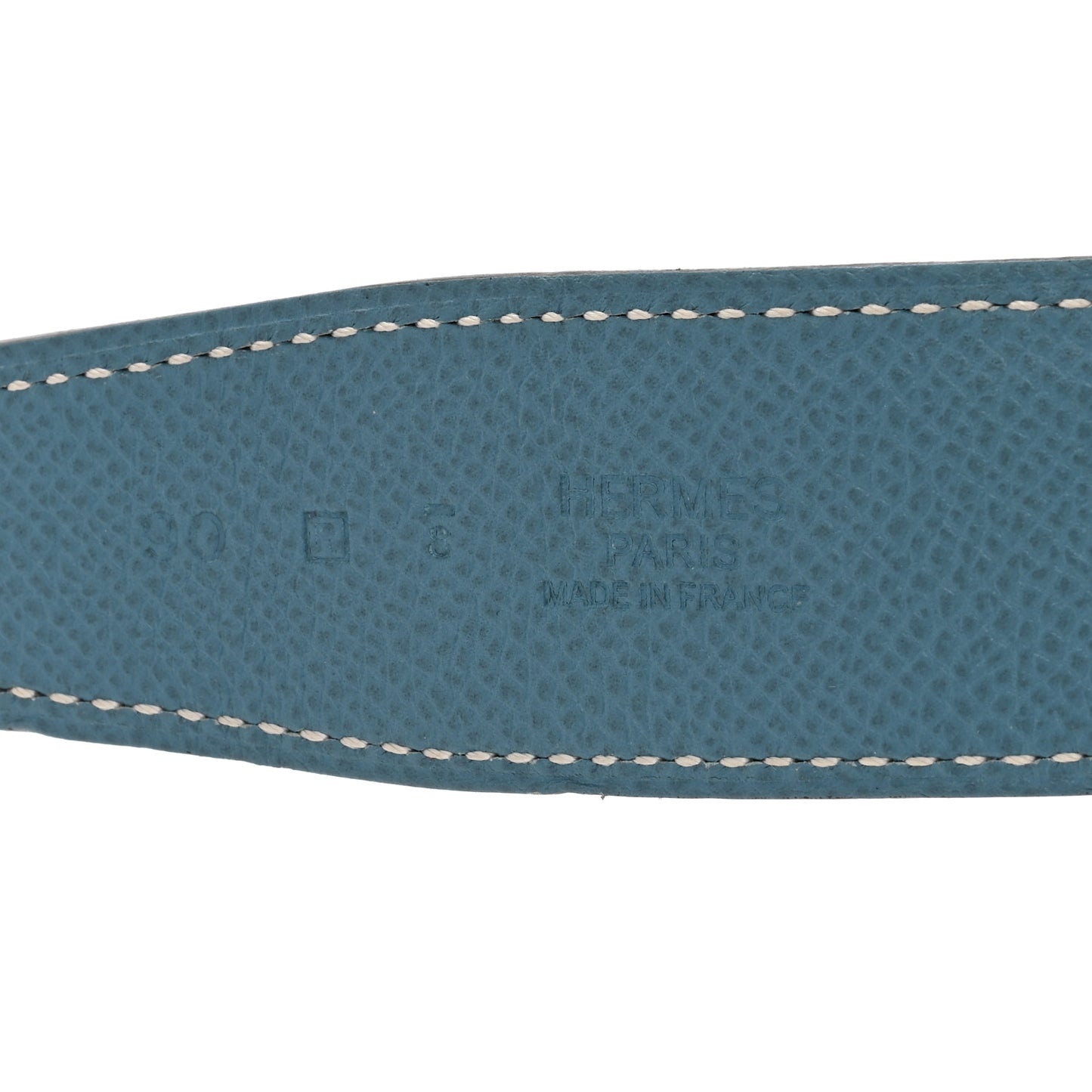 Swift Epsom 32mm H Belt 90 Black Blue Jean