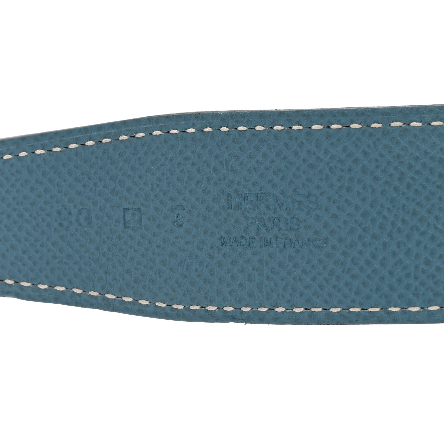 Hermes Swift Epsom 32mm H Belt 90 Black Blue Jean 3 of 4