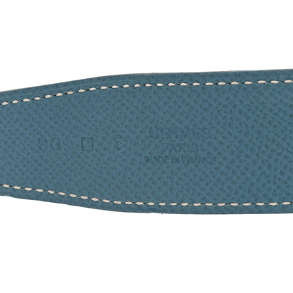 Hermes Swift Epsom 32mm H Belt 90 Black Blue Jean 3 of 4
