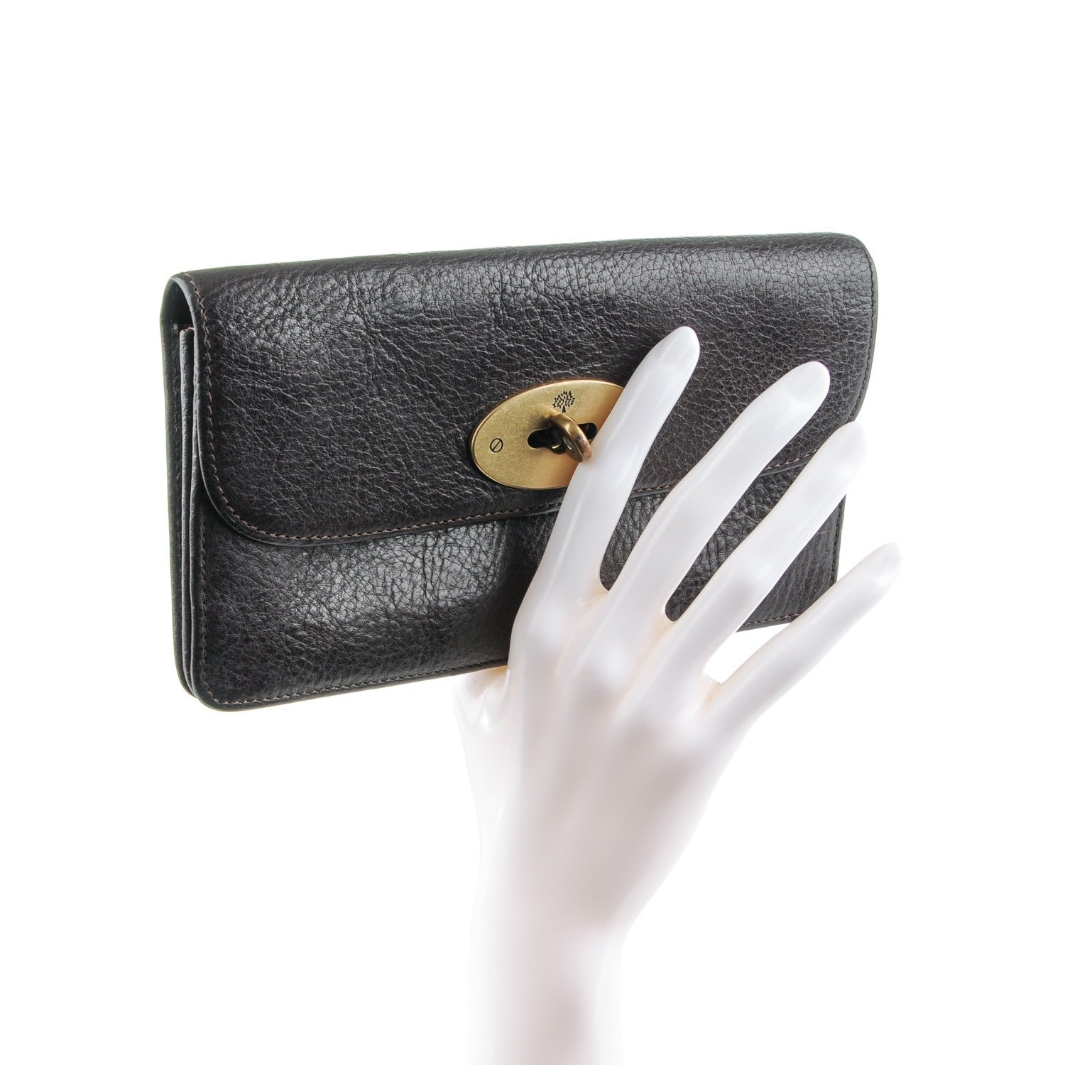 Mulberry Grainy Bayswater Wallet Chocolate 2 of 9