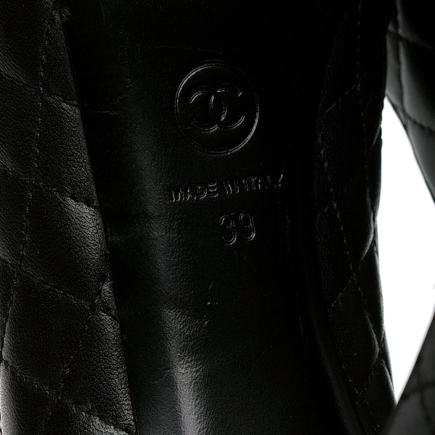 Chanel Lambskin Quilted Cap Toe Pumps 39 Black 6 of 6