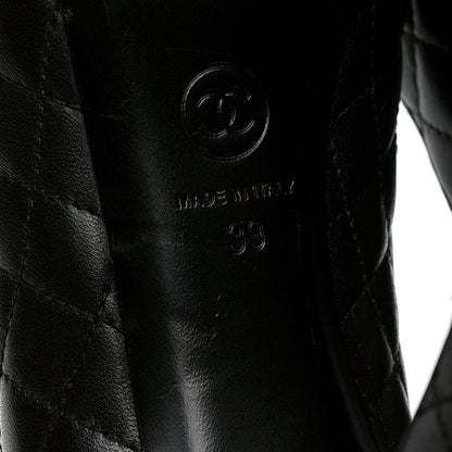 Chanel Lambskin Quilted Cap Toe Pumps 39 Black 6 of 6