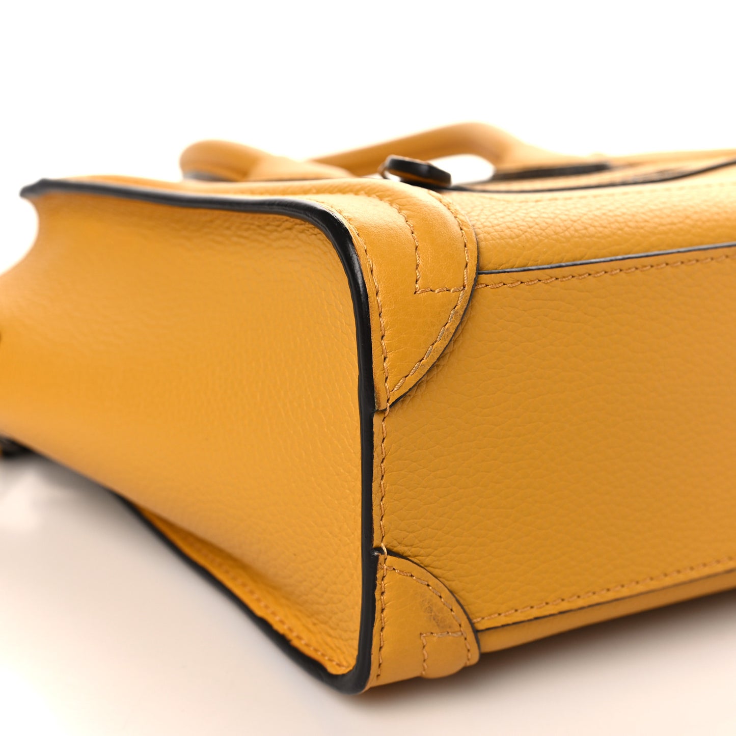 Drummed Calfskin Nano Luggage Ocre