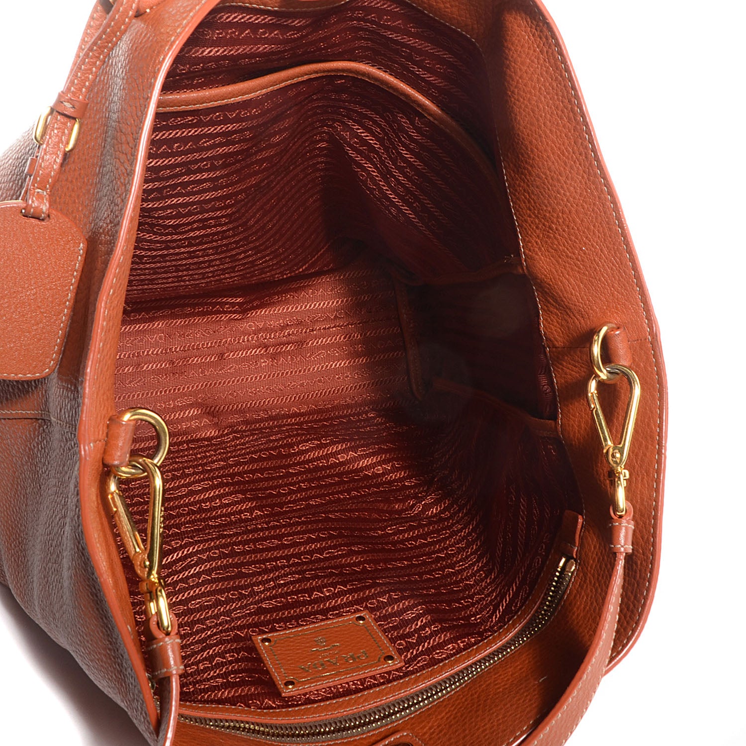 Prada Vitello Daino Shopping Tote Rame 5 of 10