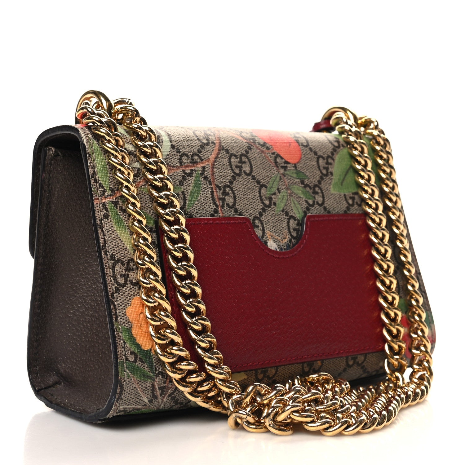 Gucci GG Supreme Monogram Tian Small Padlock Shoulder Bag Beige Multicolor New Acero 3 of 12