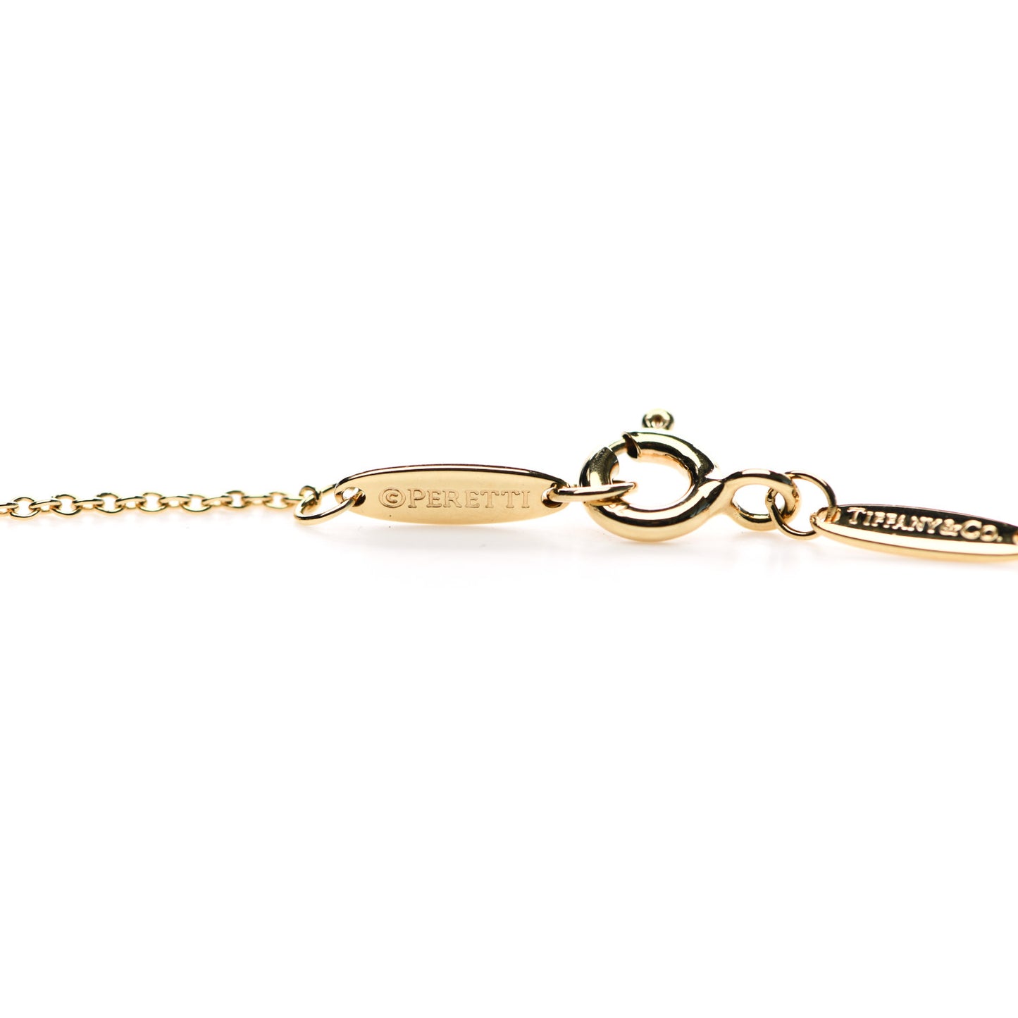 18K Yellow Gold Diamond .05ct Elsa Peretti Diamonds by the Yard Pendant Necklace
