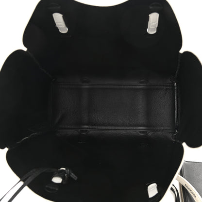 Balenciaga Calfskin Logo Strap Small Everyday Tote White Black 9 of 14