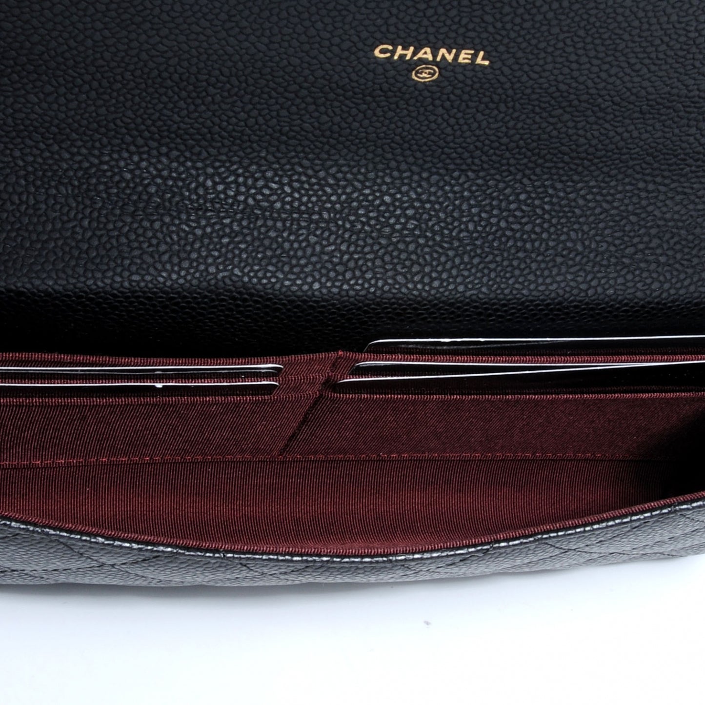 Caviar Quilted Travel Wallet Black