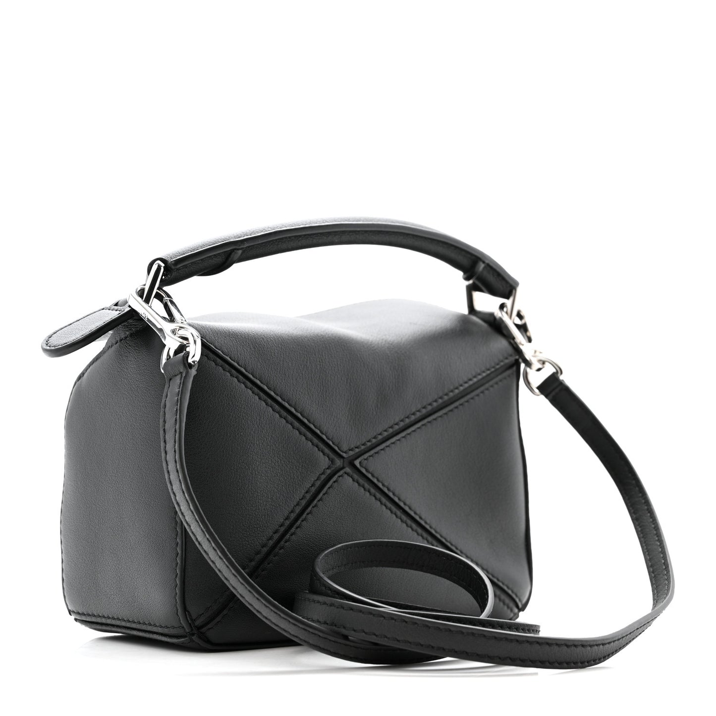 Calfskin Mini Puzzle Bag Black