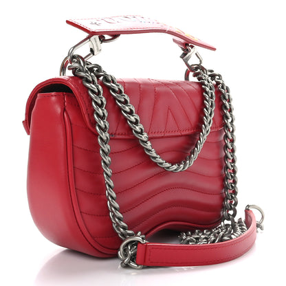 Louis Vuitton Calfskin New Wave Chain PM Scarlet 3 of 9