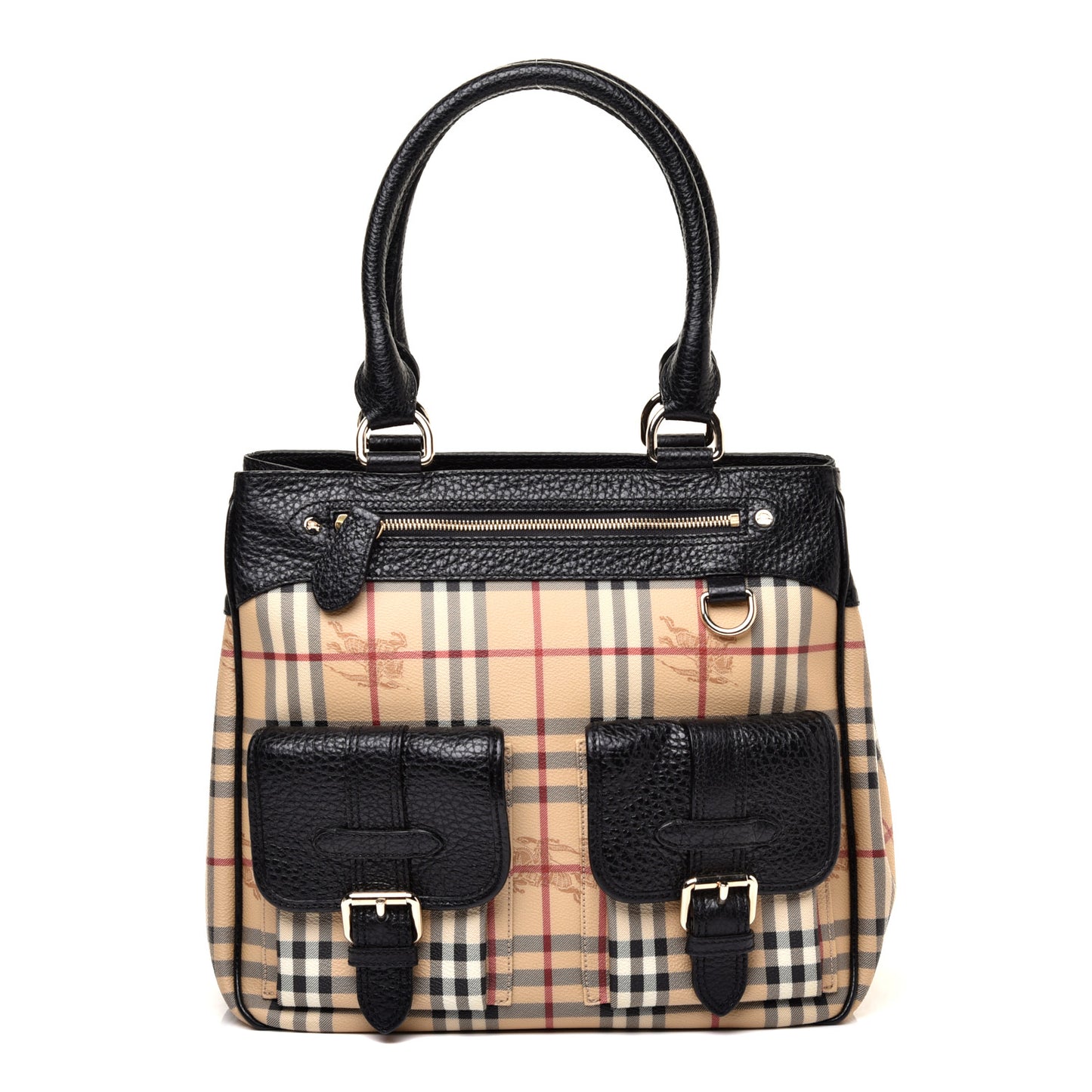 Haymarket Check Pocket Tote Black