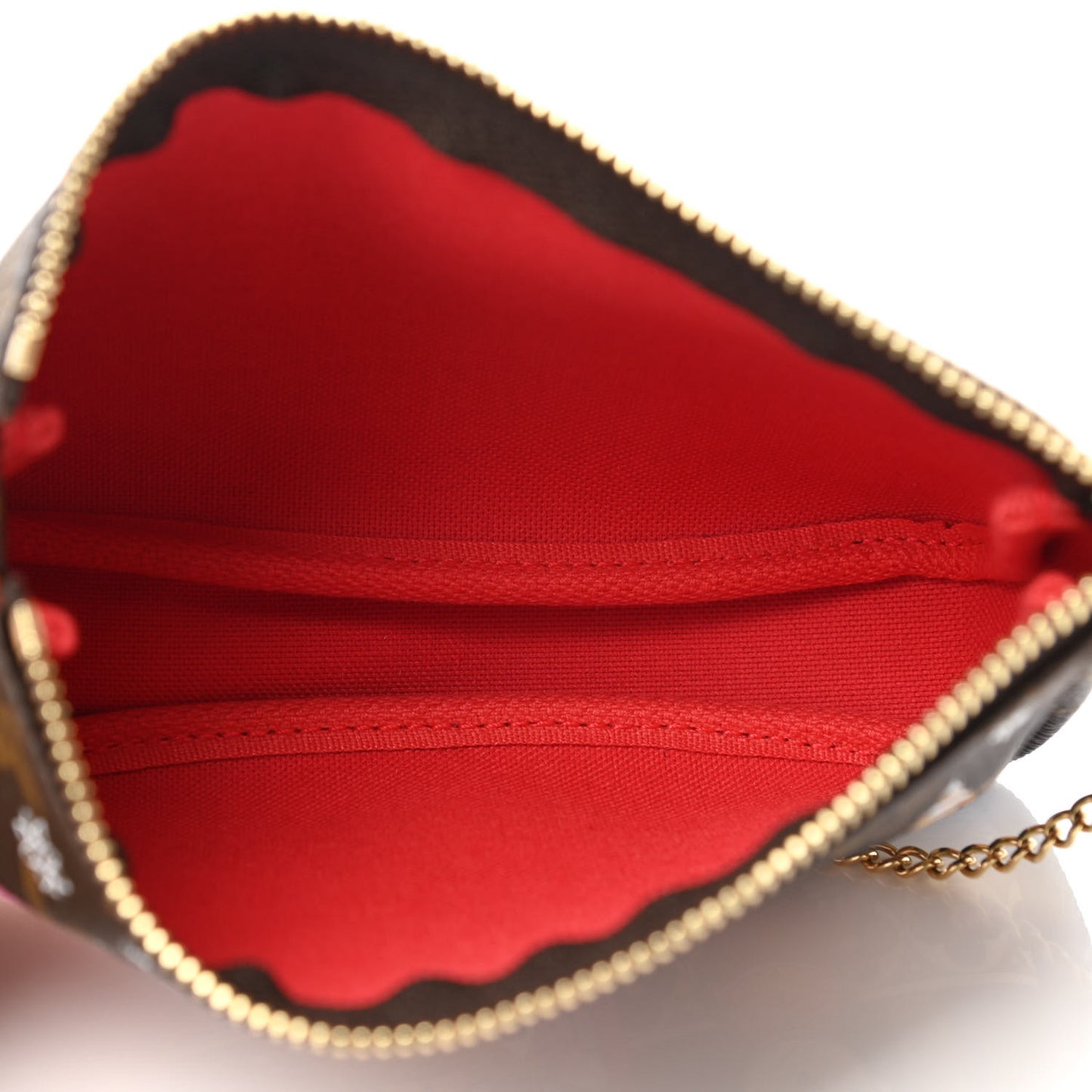 Monogram 2021 Christmas Animation London Mini Pochette Accessories Red
