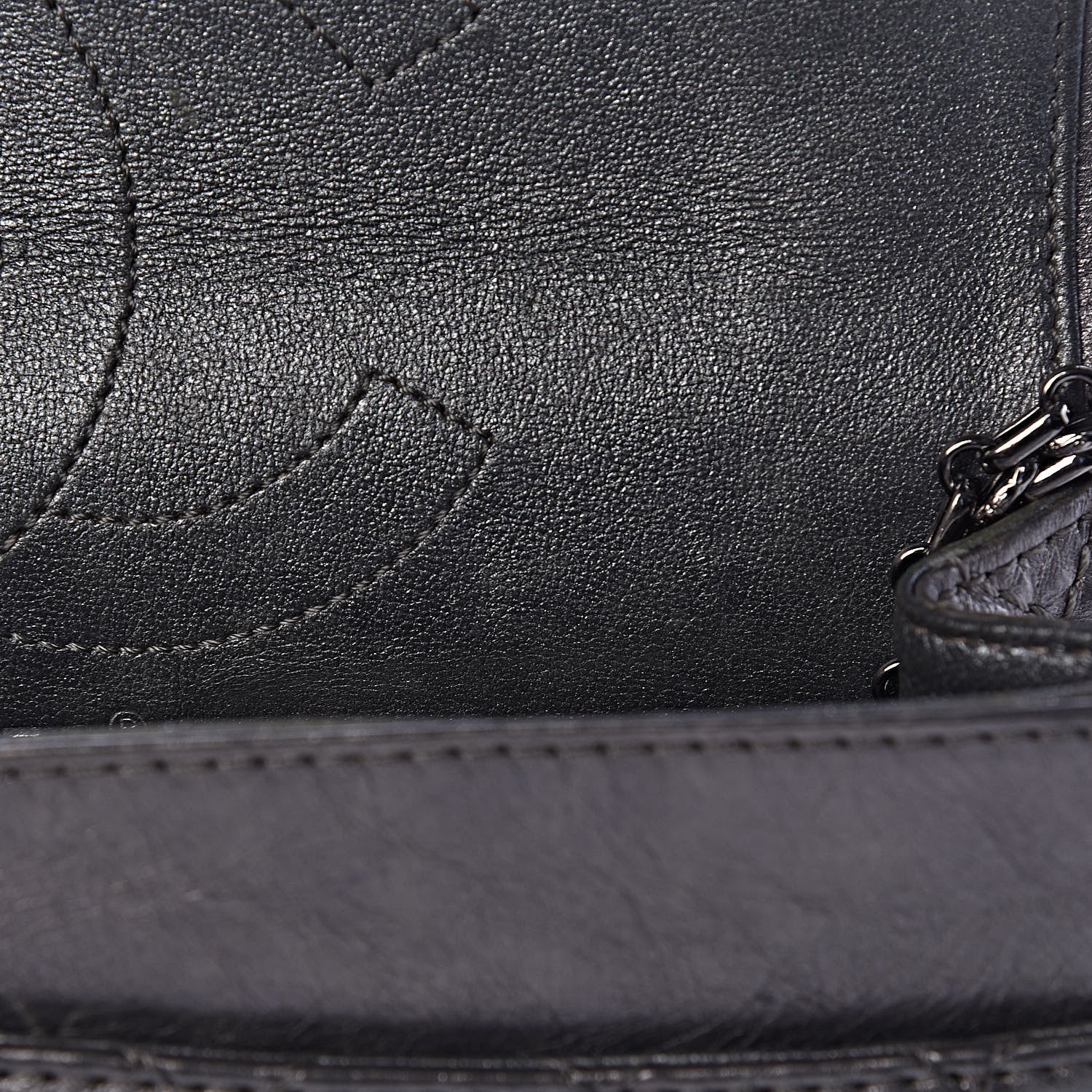 Chanel Metallic Aged Calfskin Quilted 2.55 Reissue 225 Flap Dark Silver 12 of 16