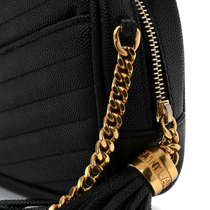 Saint Laurent Grain De Poudre Matelasse Monogram Mini Lou Camera Bag Black 12 of 13