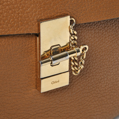 Chloe Grained Lambskin Large Drew Shoulder Bag Caramel 13 of 14