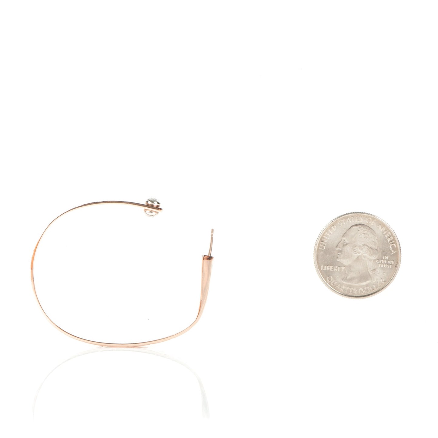 Nanogram Hoop Earrings Pink Gold