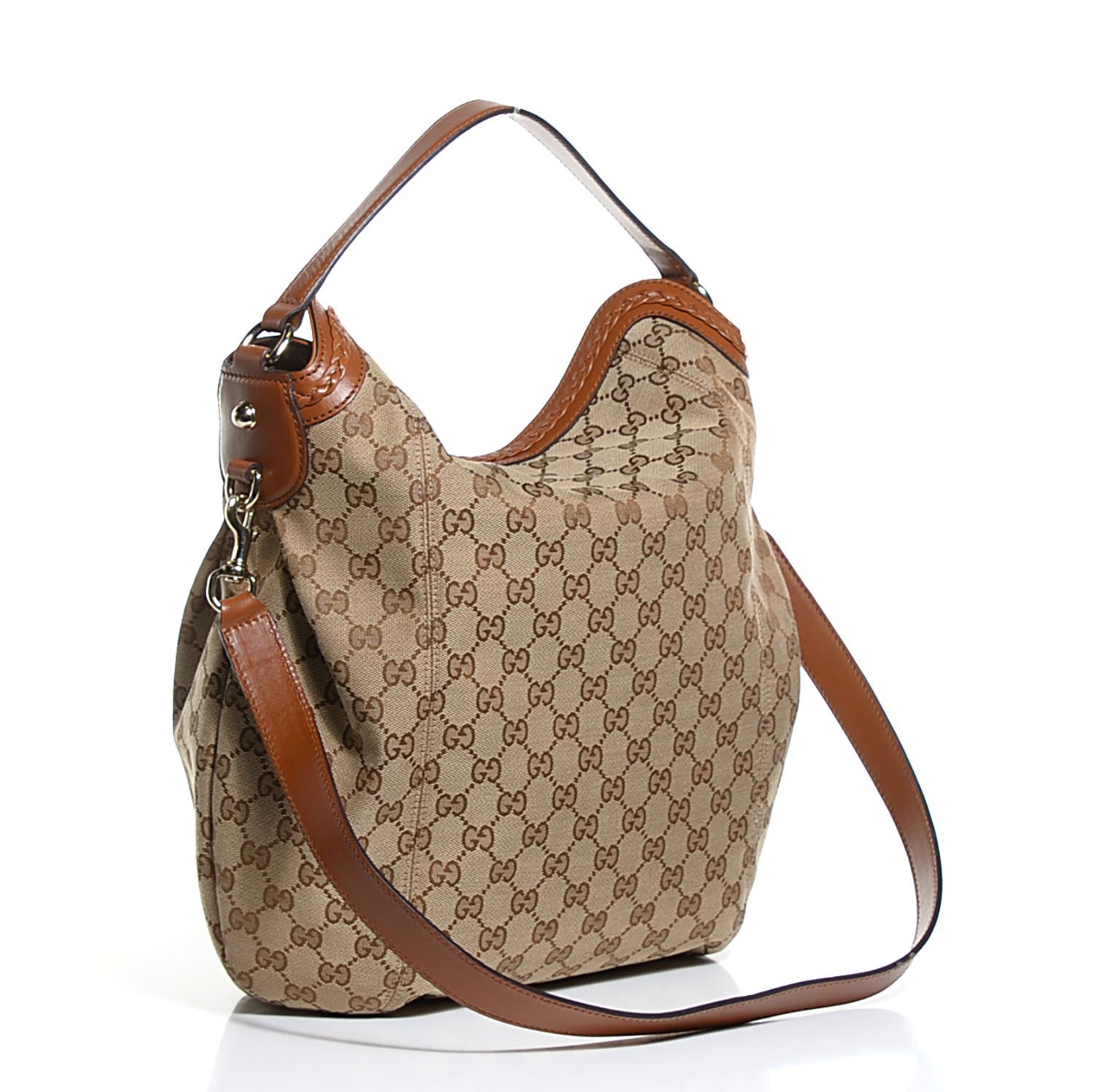 Gucci Monogram Medium Brick Lane Hobo Brown 2 of 7