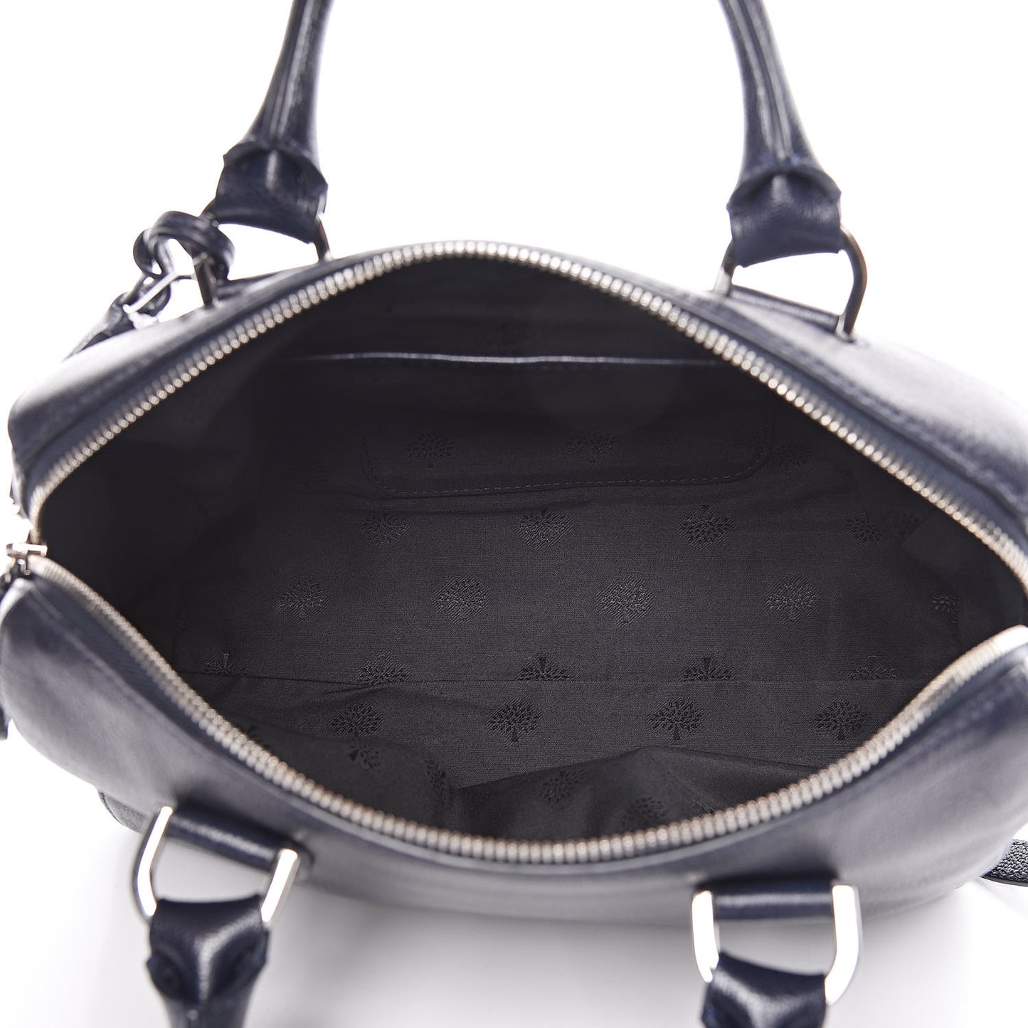 Glossy Goatskin Small Del Rey Satchel Midnight