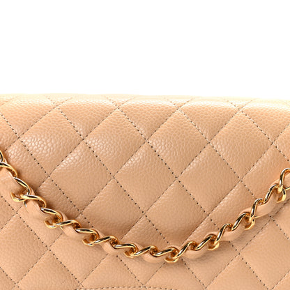 Chanel Caviar Quilted Medium Double Flap Beige 8 of 11