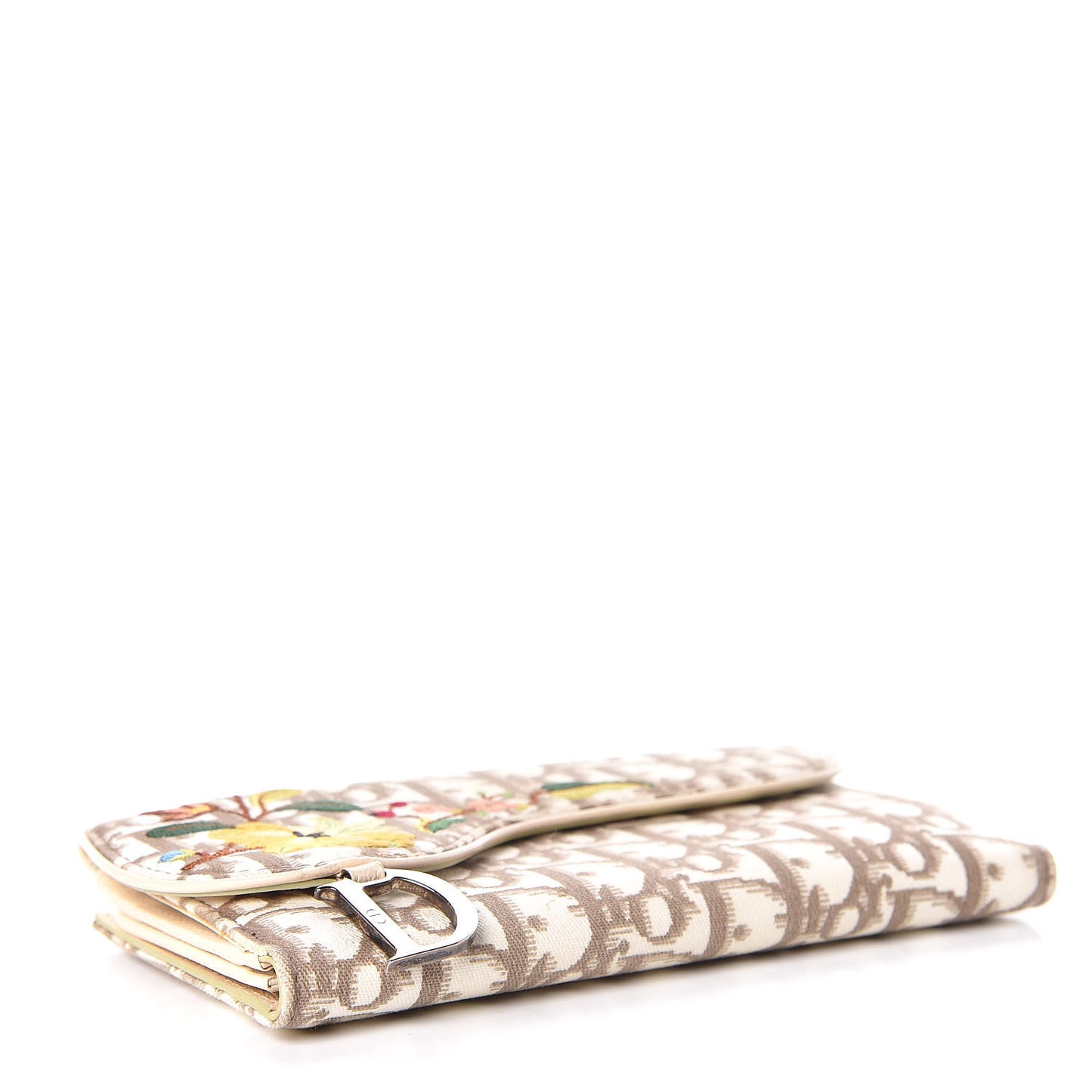 Monogram Vintage Flowers Saddle Wallet Beige