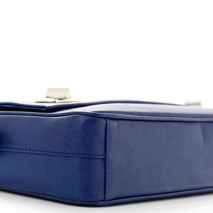 Prada Saffiano Lux Shoulder Bag Bluette 9 of 10