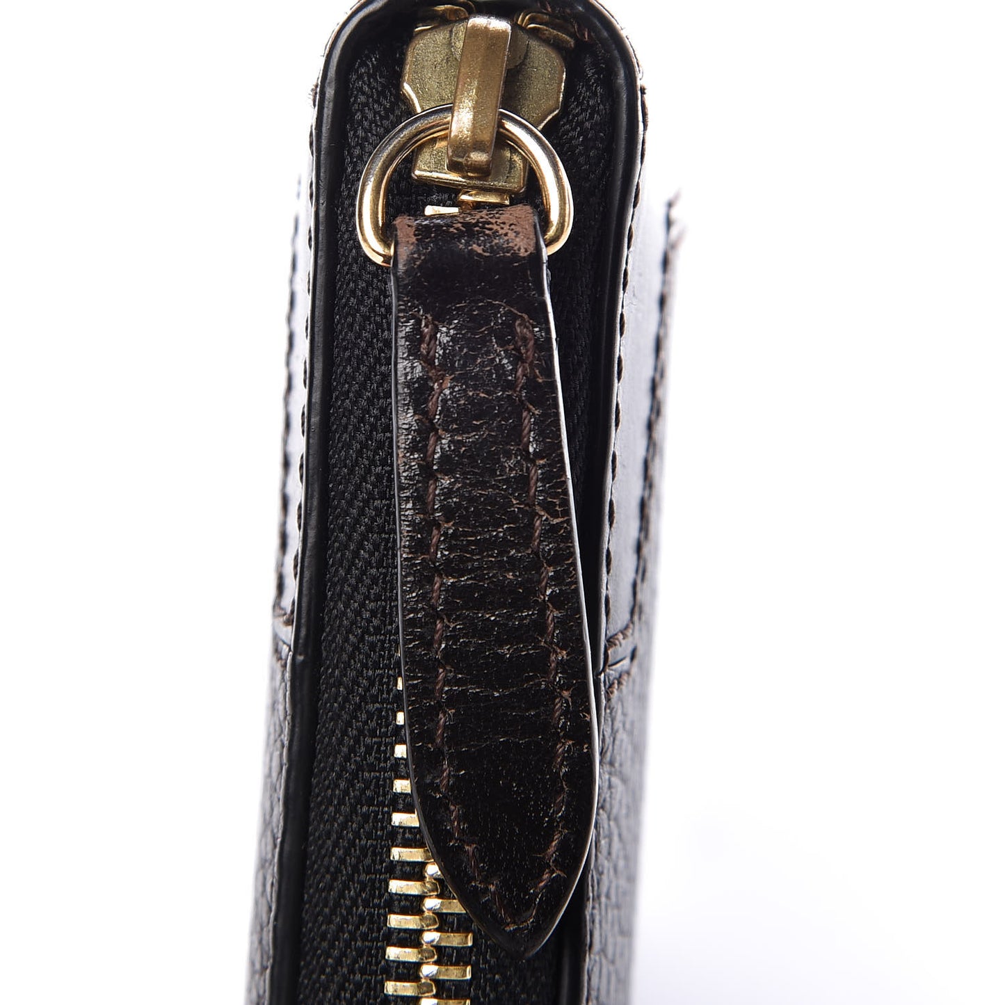 Calfskin Ziggy Zip Around Wallet Brown