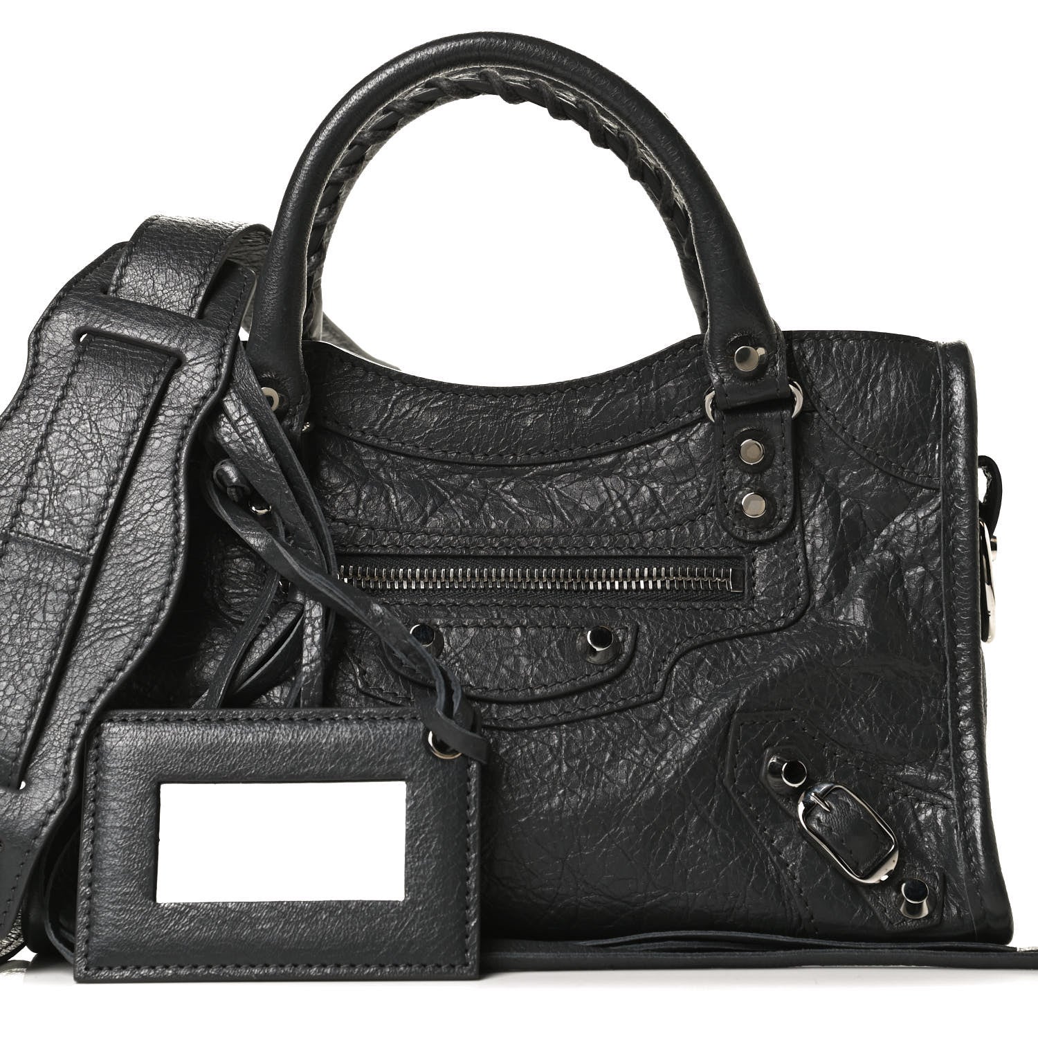 Balenciaga Agneau Classic Silver Hardware Mini City Gris Fossile 7 of 13