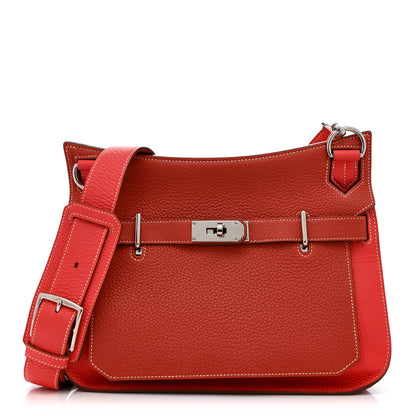 Hermes Taurillon Clemence Bi-Color Jypsiere 31 Sanguine Bougainvillea 1 of 10