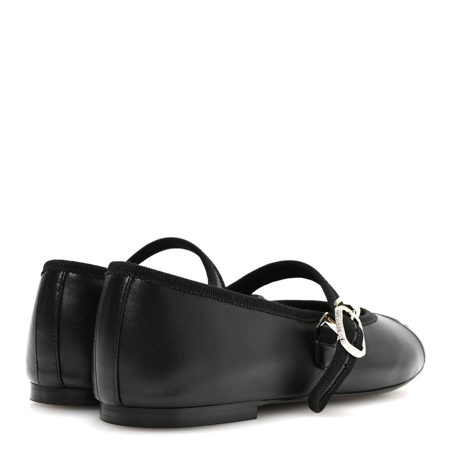 Lambskin Mary Jane Flats 40 Black