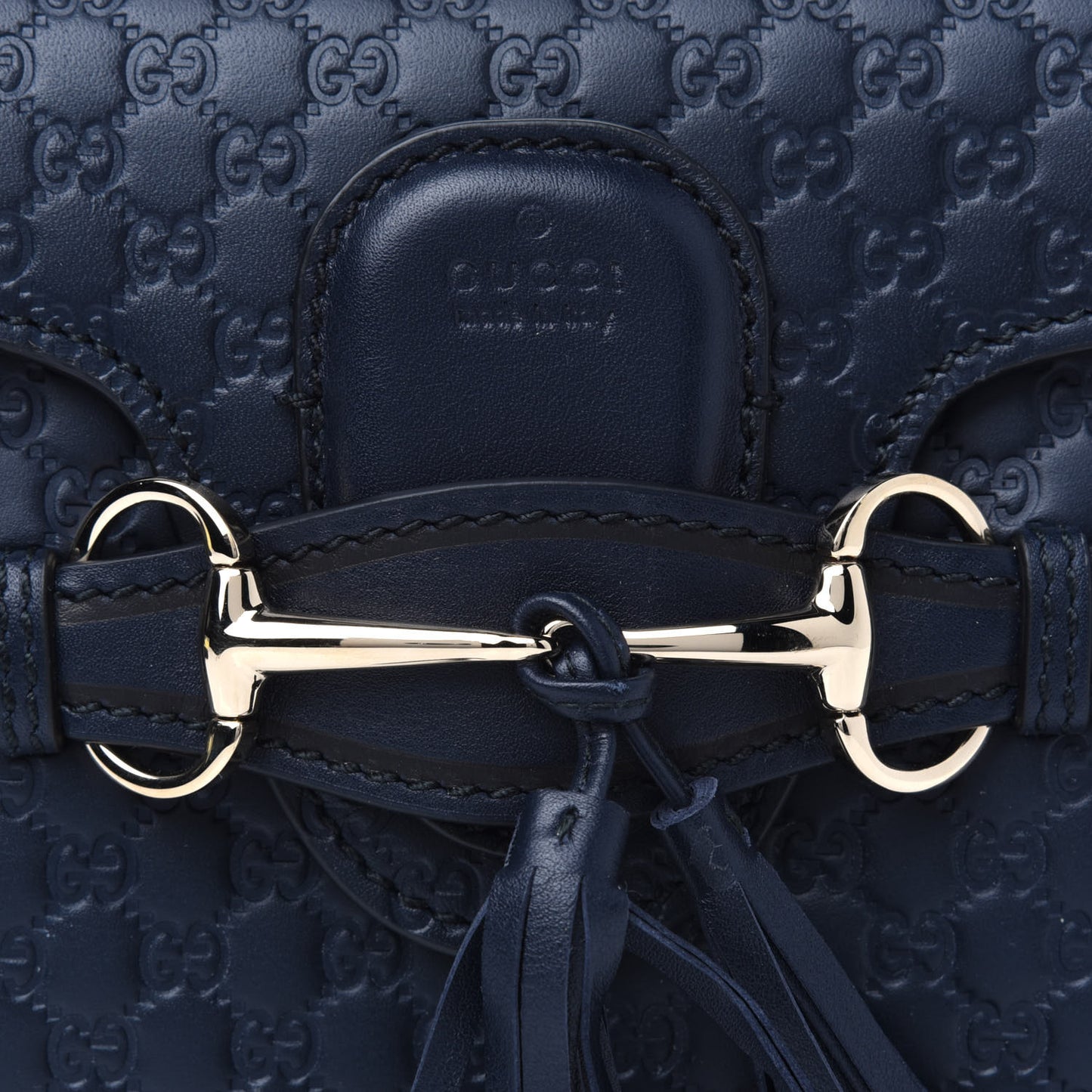 Microguccissima Mini Emily Chain Shoulder Bag Blue