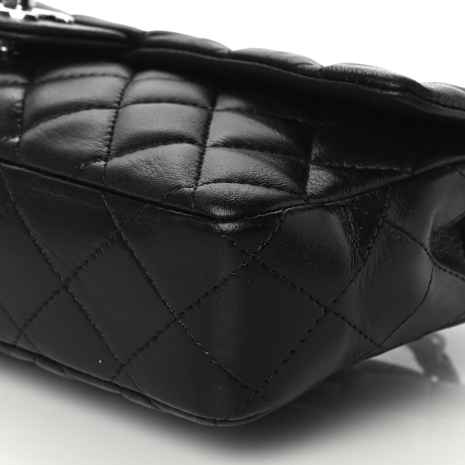 Chanel Lambskin Quilted East West Flap Black 10 of 13