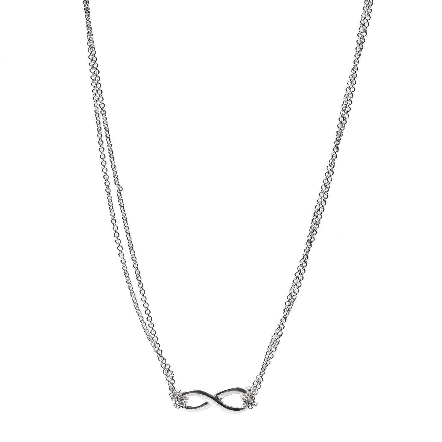 Tiffany Sterling Silver Infinity Pendant Necklace 1 of 5