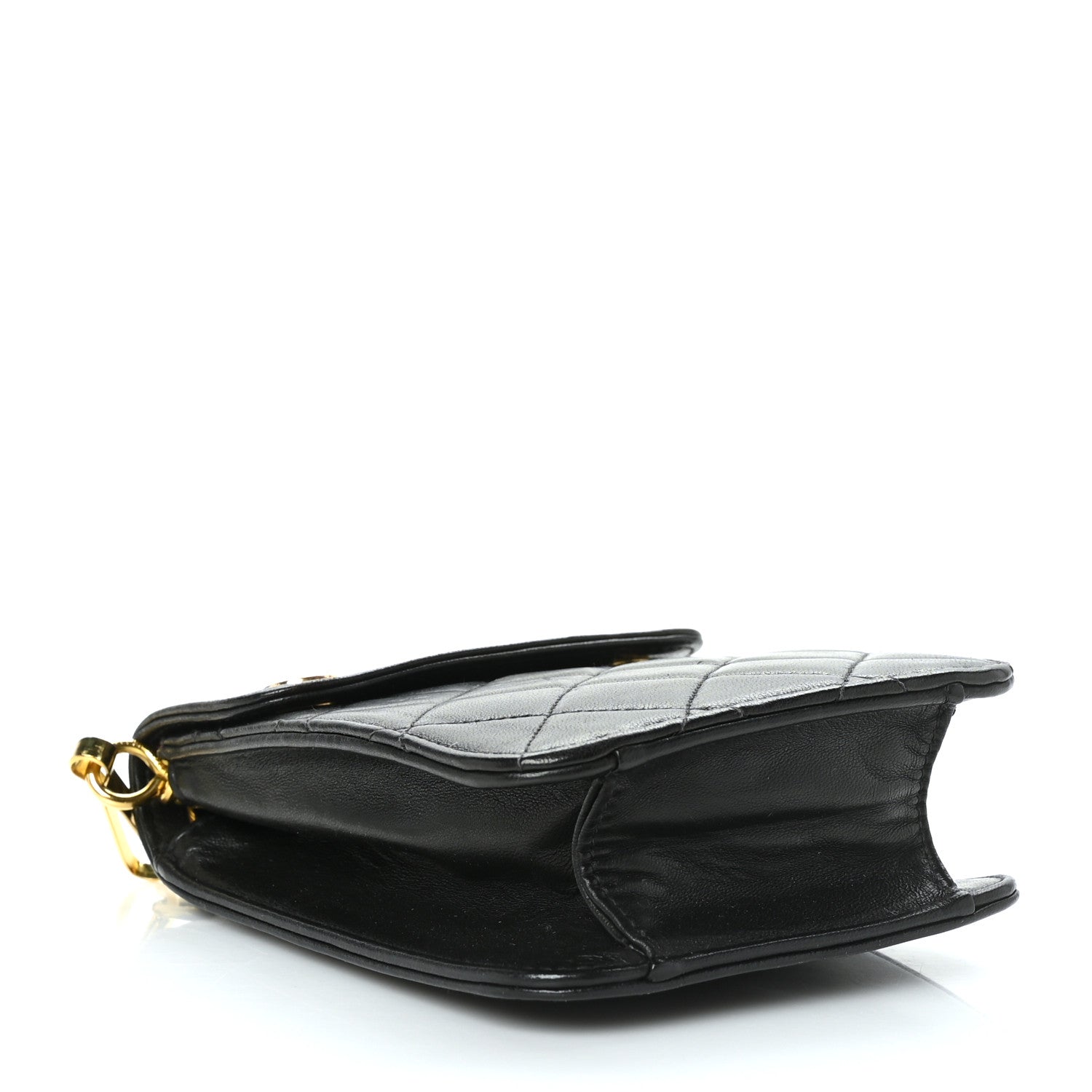 Chanel Lambskin Quilted Waist Belt Bag 80 32 Black 3 of 10