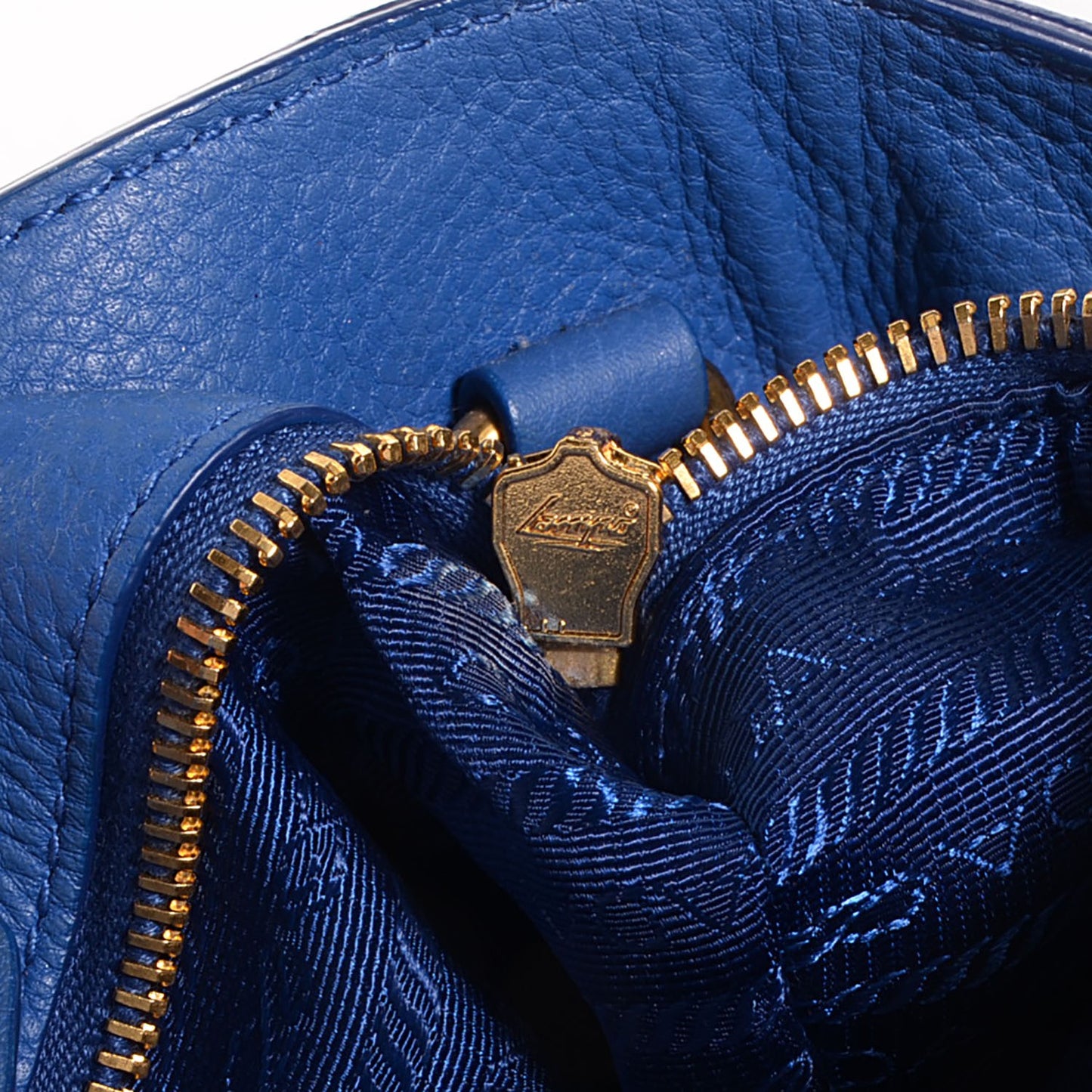Vitello Daino Medium Satchel Azzurro