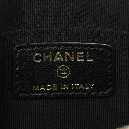 Chanel Lambskin Mini Camellia Bouquet Clutch With Chain Black 6 of 9