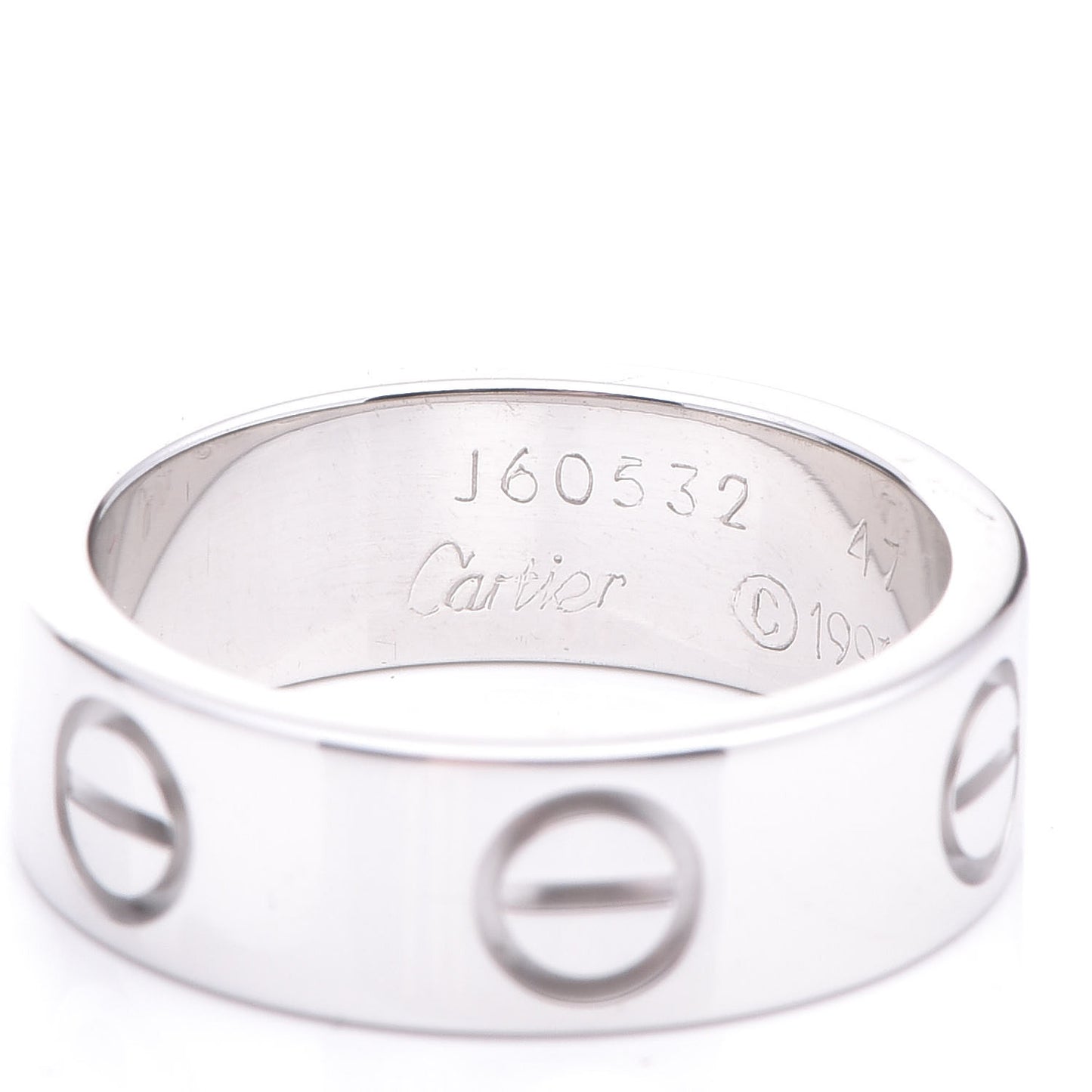 18K White Gold 5.5mm LOVE Ring 47 4