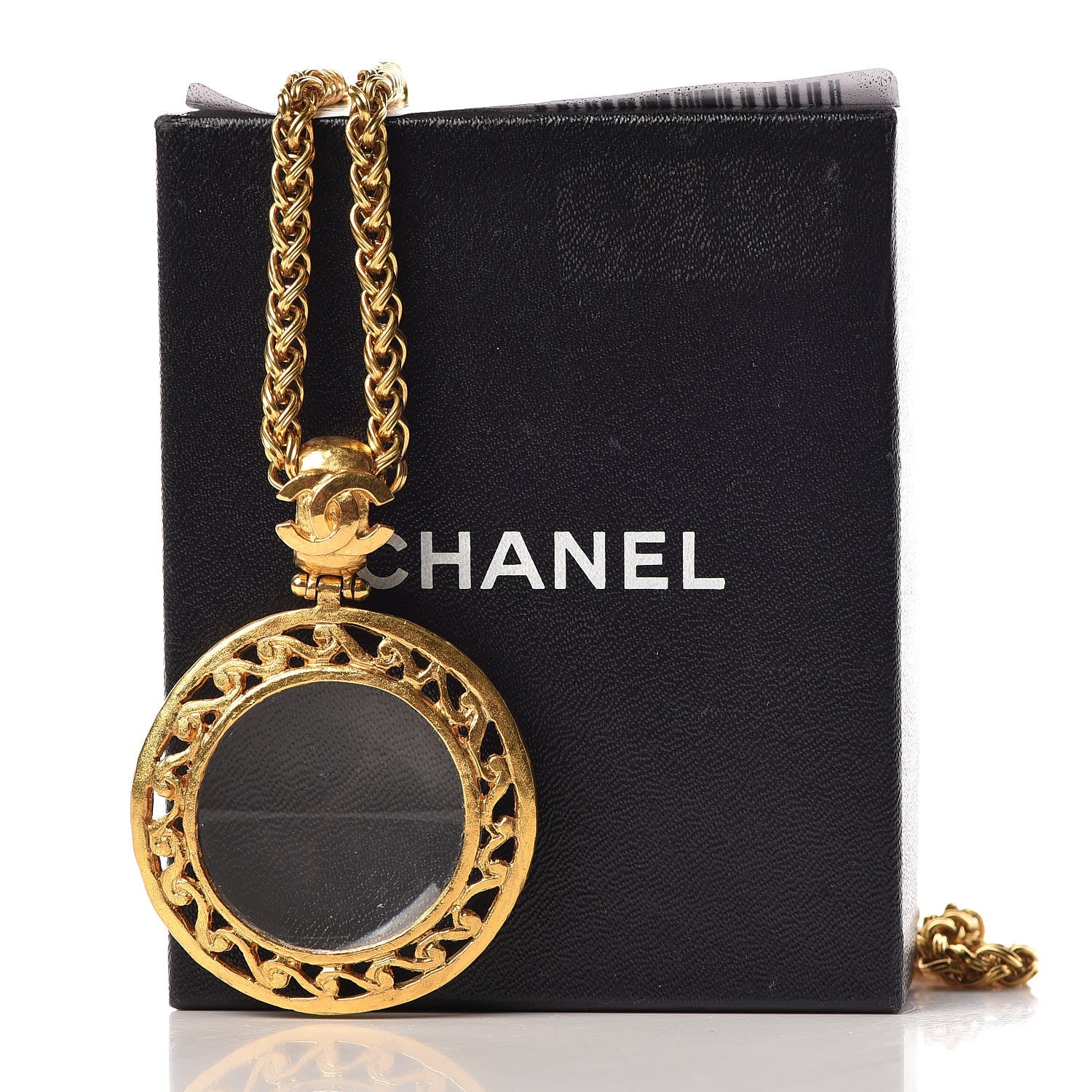 Chanel Loupe Magnifying Glass Necklace Gold 7 of 7