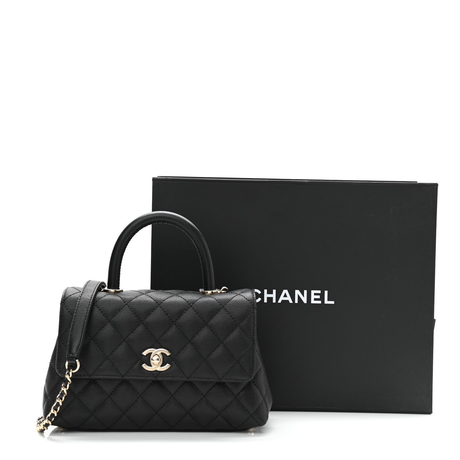 Chanel Caviar Quilted Mini Coco Handle Flap Black 10 of 10
