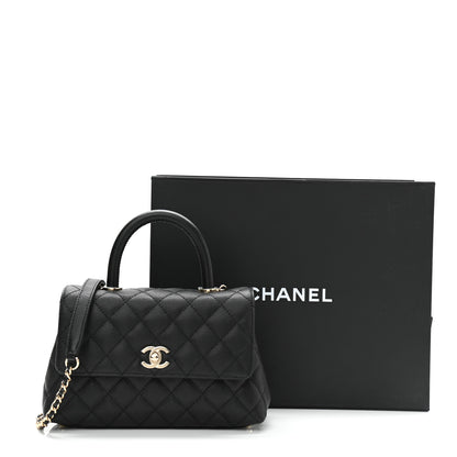 Chanel Caviar Quilted Mini Coco Handle Flap Black 10 of 10