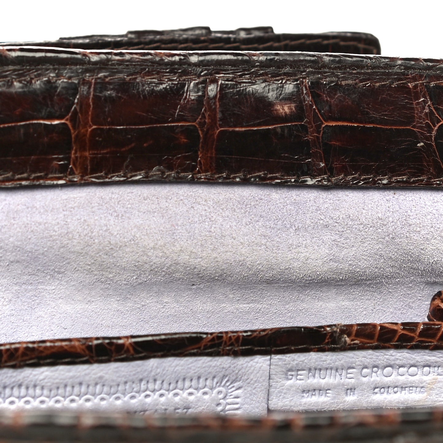 Crocodile Clutch Brown