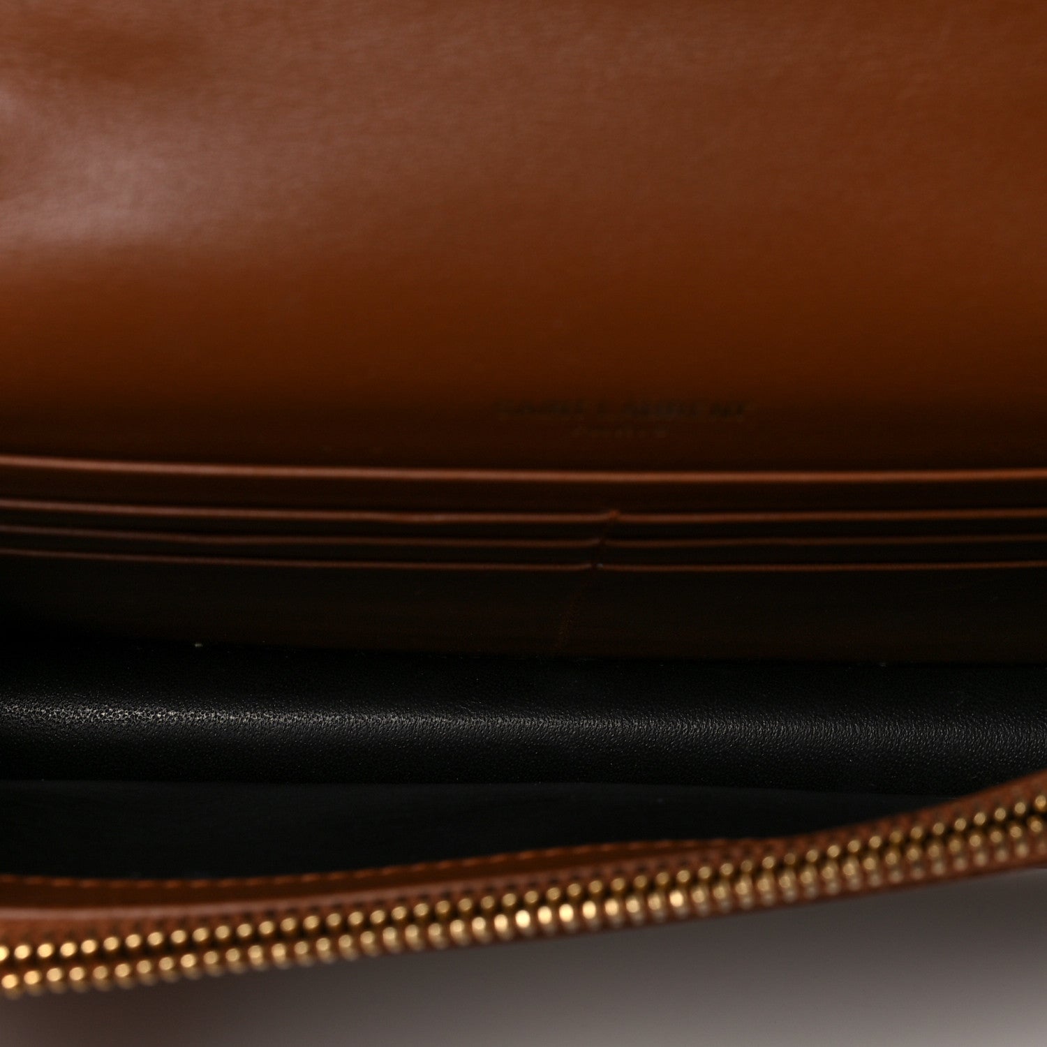 Saint Laurent Smooth Calfskin Classic Monogram Kate Tassel Chain Wallet Brown 4 of 7