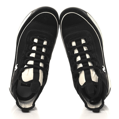 Chanel Velvet Calfskin Mixed Fibers CC Sneakers 40 Black 2 of 11