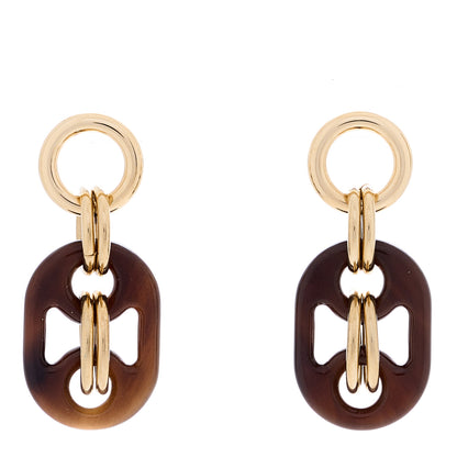 Hermes Permabrass Buffalo Horn Earrings Gold 1 of 4